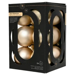 Boule De Noël|KAEMINGK Lot de 12 boules de Noël (D60 mm) Aravis Perle