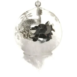 Boule De Noël|KAEMINGK Lot de 2 boules de Noël en verre (D80 mm) Swan Blanc