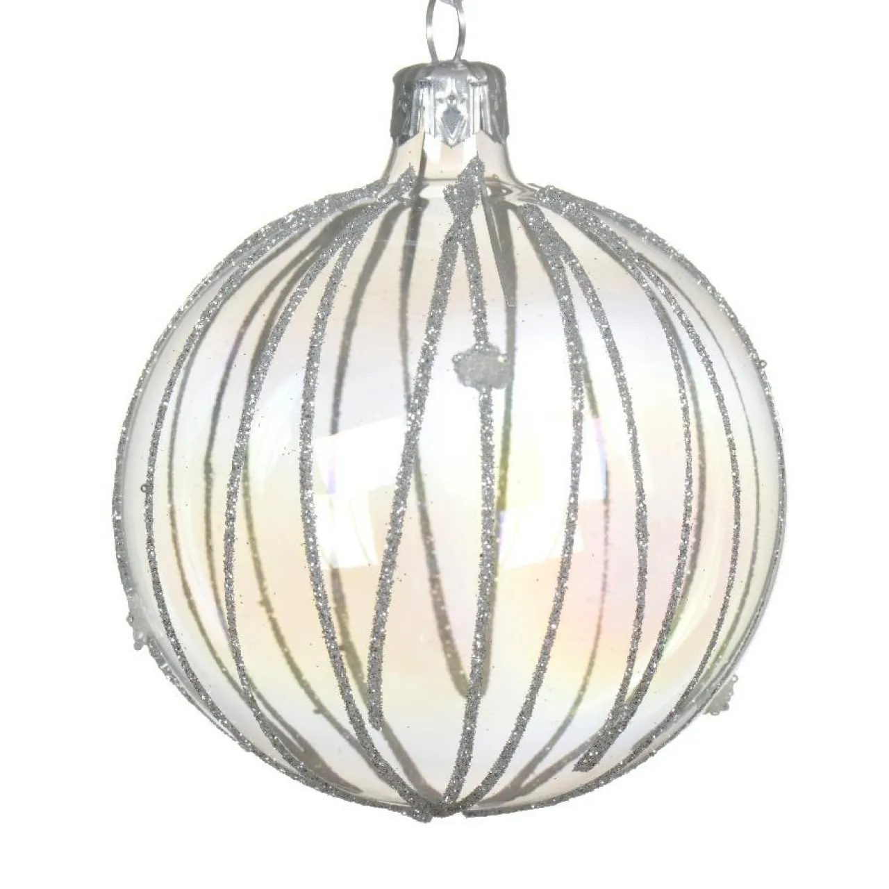 Boule De Noël|KAEMINGK Lot de 6 boules de Noël en verre (D80 mm) Ice Transparent irisé