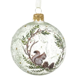 Boule De Noël|KAEMINGK Lot de 6 boules de Noël en verre (D80 mm) Écureuil sauvage Transparent