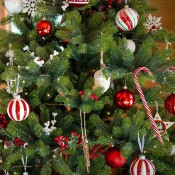 Boule De Noël|KAEMINGK Lot de 3 boules de Noël en verre (D80 mm) Cotelées Rouge