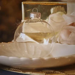 Boule De Noël|KAEMINGK Lot de 16 boules de Noël en verre (D35 mm) Myst Transparent