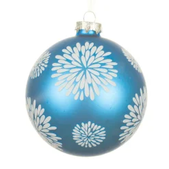Boule De Noël|KAEMINGK Lot de 12 Boules de Noël en verre (D100 mm) Eclats célestes Bleu pétillant