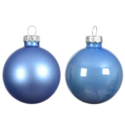 Boule De Noël|KAEMINGK Lot de 4 Boules de Noël en verre (D100 mm) Boréal Bleu Ciel