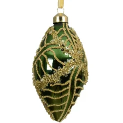 Boule De Noël|KAEMINGK Lot de 2 boules de Noël en verre (D60 mm) Jazzy Vert sapin