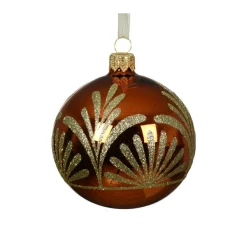 Boule De Noël|KAEMINGK Lot de 6 boules de Noël en verre (D80 mm) Luxury Citrouille Orange Citrouille