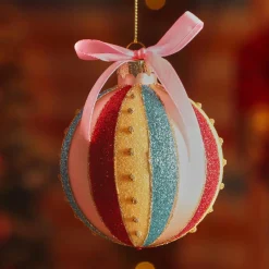 Boule De Noël|KAEMINGK Lot de 12 boules de Noël en verre (D80 mm) Rêverie Multicolore