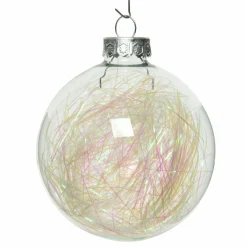 Boule De Noël|KAEMINGK Lot de 4 boules de Noël en verre (D70 mm) Filament Transparent