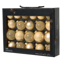 Boule De Noël|KAEMINGK Lot de 21 boules de Noël en verre (D60 à 75 mm) Assorties Cristal Perle