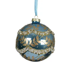Boule De Noël|KAEMINGK Lot de 2 boules de Noël en verre (D100 mm) Perle glacée Bleu
