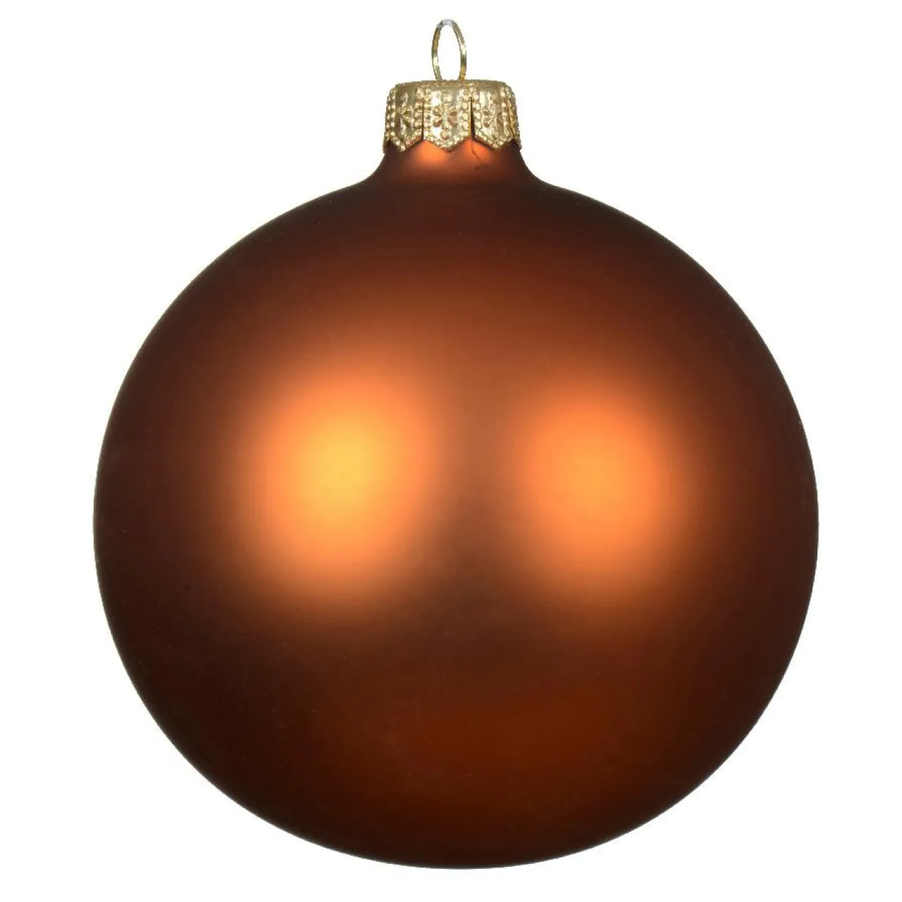 Boule De Noël|KAEMINGK Lot de 4 boules de Noël en verre (D100 mm) Arctique mate Citrouille Orange Citrouille