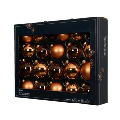 Boule De Noël|KAEMINGK Lot de 21 boules de Noël en verre (D60 à 75 mm) Assorties Cristal Cognac