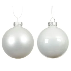 Boule De Noël|KAEMINGK Lot de 4 Boules de Noël en verre (D100 mm) Boréal Blanc
