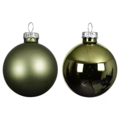 Boule De Noël|KAEMINGK Lot de 4 boules de Noël en verre (D100 mm) Boréal Vert romarin
