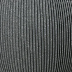 Déco Extérieur Et Cache-Pot|Déco Extérieur Et Cache-Pot|EMINZA Lot de 2 cache-pots d'extérieur ronds (H41-30 cm) Lennox strié Gris Anthracite