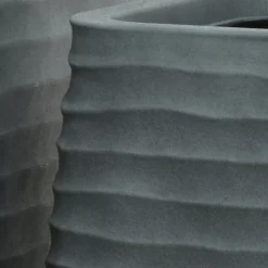 Déco Extérieur Et Cache-Pot|Déco Extérieur Et Cache-Pot|EMINZA Lot de 3 cache-pots d'extérieur carrés (H49-37-27 cm) Jamie Gris effet béton Gris ficelle