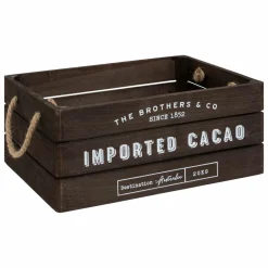 Panier Et Organisateur|ATMOSPHERA Lot de 3 cagettes bois Denys Marron