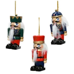 Décoration De Sapin|KAEMINGK Lot de 3 Casse-noisettes en bois (H9 cm) Vodka Multicolore