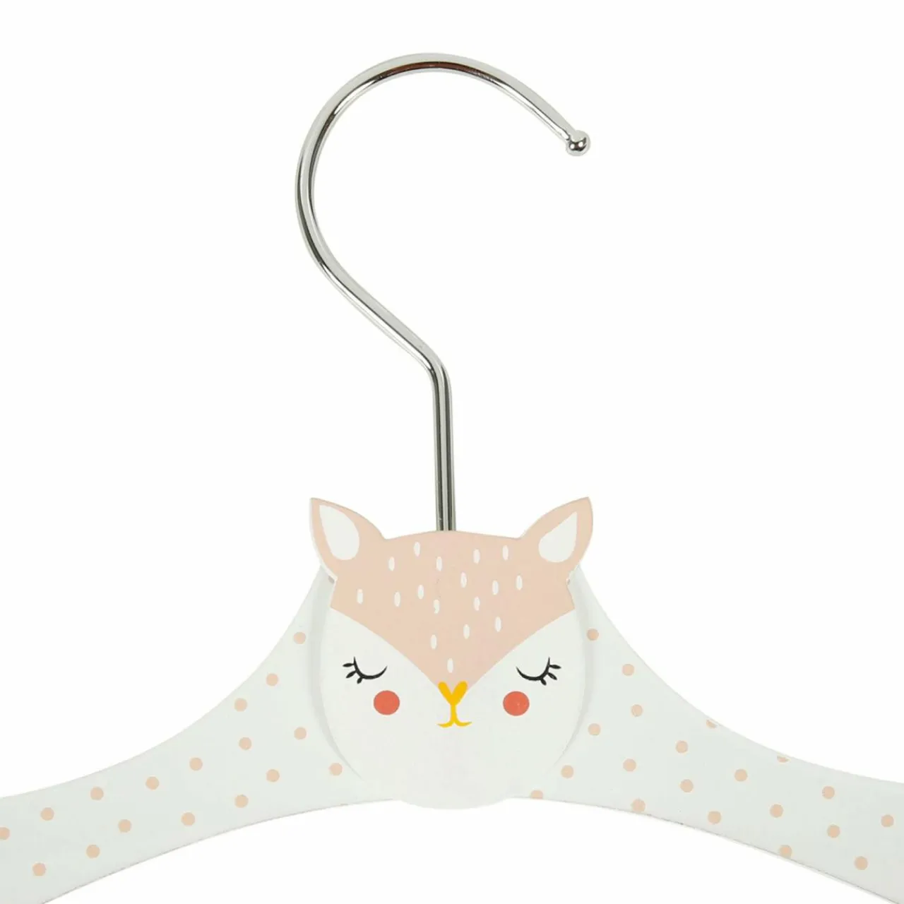 Rangement Enfant|OSTARIA Lot de 3 cintres enfant bois Biche s Rose