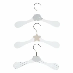 Rangement Enfant|OSTARIA Lot de 3 cintres enfant bois Gris