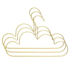 Rangement Enfant|Atmosphera createur d'interieur for kids Lot de 3 cintres enfant métal Cloud Or