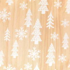 Vaisselle De Noël|JJA Lot de 12 dessous d'assiette effet bois Sapins Blanc Naturel