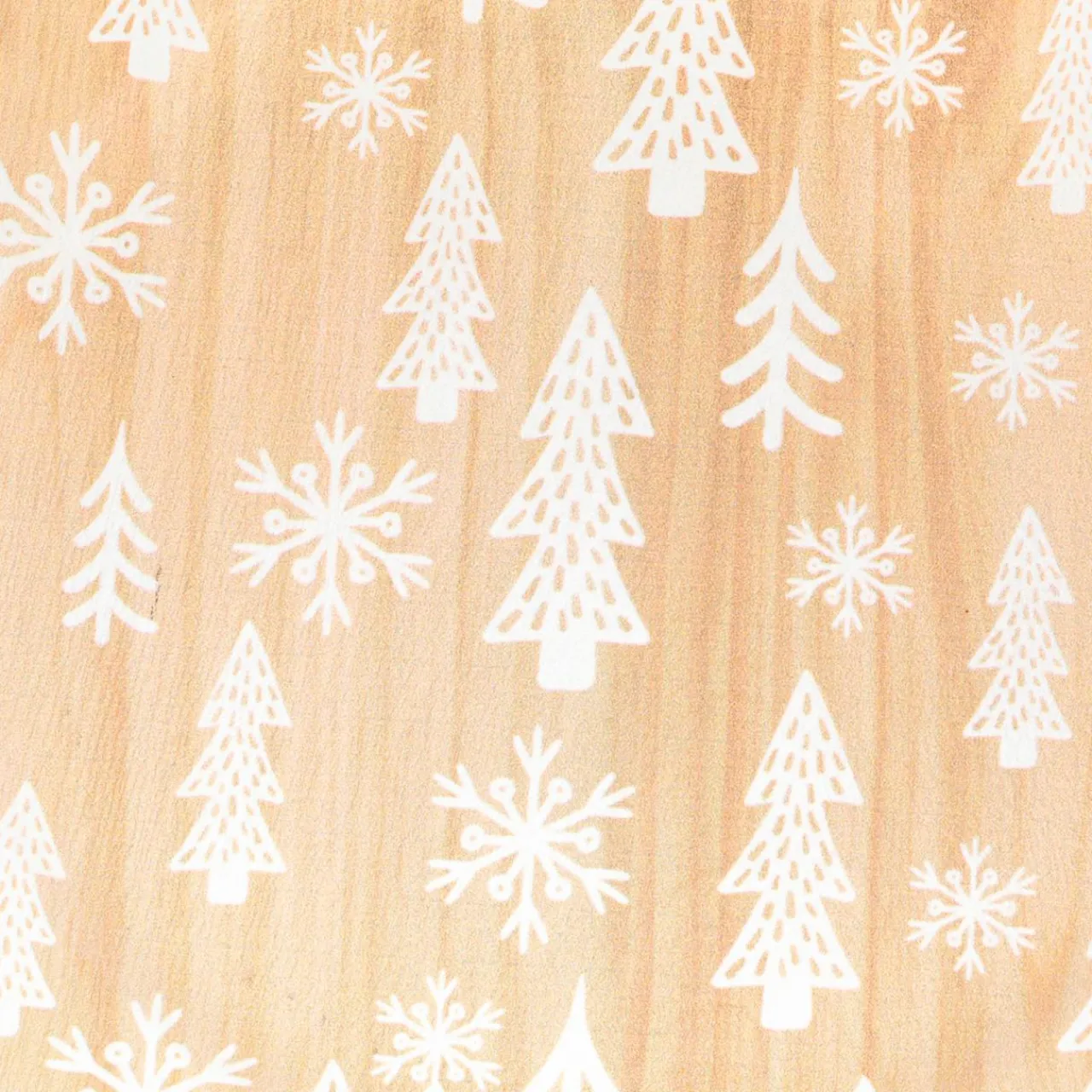 Vaisselle De Noël|JJA Lot de 12 dessous d'assiette effet bois Sapins Blanc Naturel
