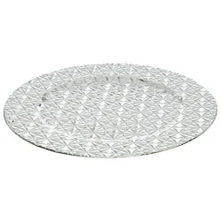 Vaisselle De Noël|FEERIC LIGHTS Lot de 24 dessous d'assiette (D33 cm) Luxe Argent