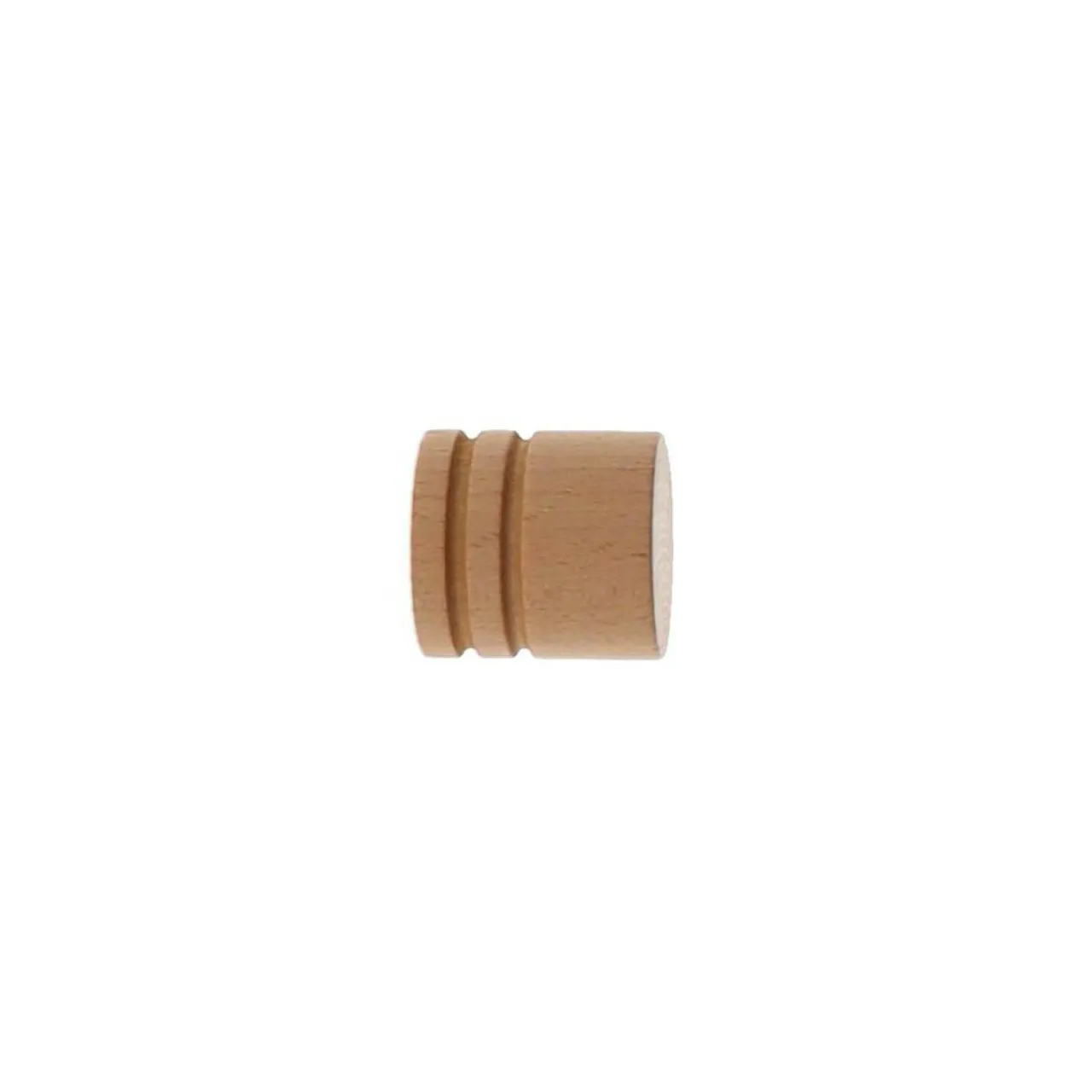 Tringle À Rideau, Barre Et Support|LUANCE Lot de 2 embouts tringle bois (D28 mm) Nils bouchon Vernis Beige