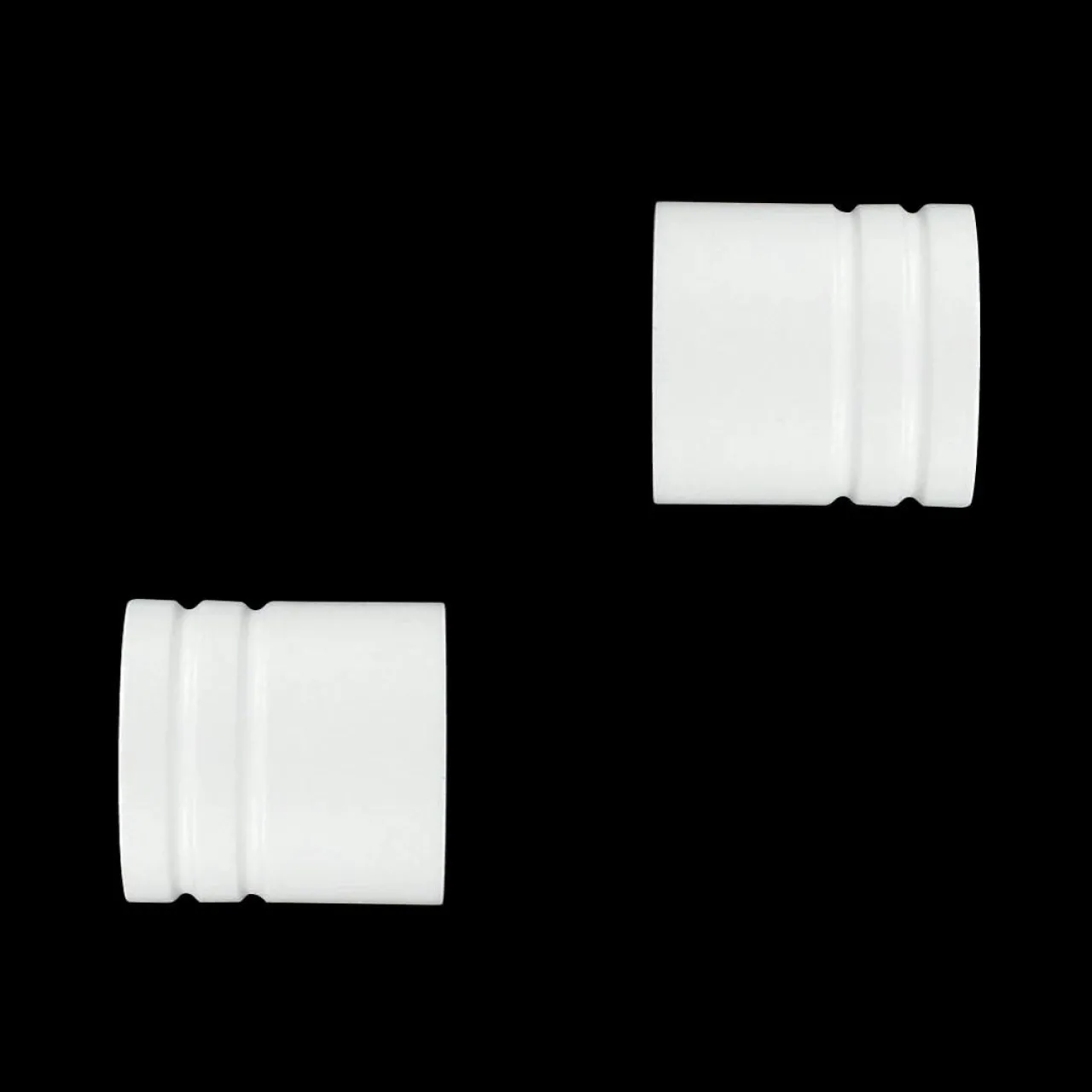 Tringle À Rideau, Barre Et Support|LUANCE Lot de 2 embouts tringle bois (D28 mm) Nils bouchons Blanc