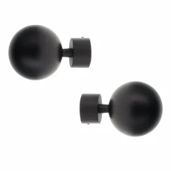 Tringle À Rideau, Barre Et Support|LUANCE Lot de 2 embouts tringle (D28 mm) Lino Gaia mat Noir