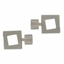 Tringle À Rideau, Barre Et Support|LUANCE Lot de 2 embouts tringle (D28 mm) Lino Upper East Side mat Argent