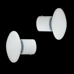 Tringle À Rideau, Barre Et Support|LUANCE Lot de 2 embouts tringle (D20 mm) Jim Champignon mat Blanc