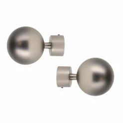 Tringle À Rideau, Barre Et Support|LUANCE Lot de 2 embouts tringle (D28 mm) Lino Gaia mat Argent