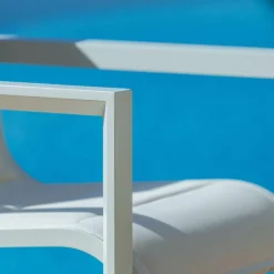 Chaise De Jardin|MOBELLIA Lot de 2 fauteuils de jardin en aluminium Elba Blanc