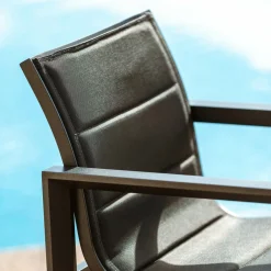 Chaise De Jardin|MOBELLIA Lot de 2 fauteuils de jardin en aluminium Elba Gris Anthracite