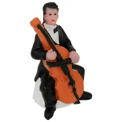 Personnage Et Accessoire Pour Village|JJA Lot de 5 figurines et accessoires pour village (H22 cm) Musique et kiosque Multicolore