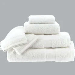 Linge De Bain|Gant De Toilette|TENDANCE Lot de 2 gants de toilette coton (15 x 21 cm) Timeless Blanc