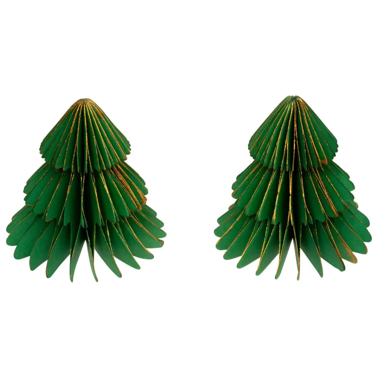 Déco De Table|JJA Lot de 2 minis Sapins décoratifs (H6 cm) Papier magnétique Vert