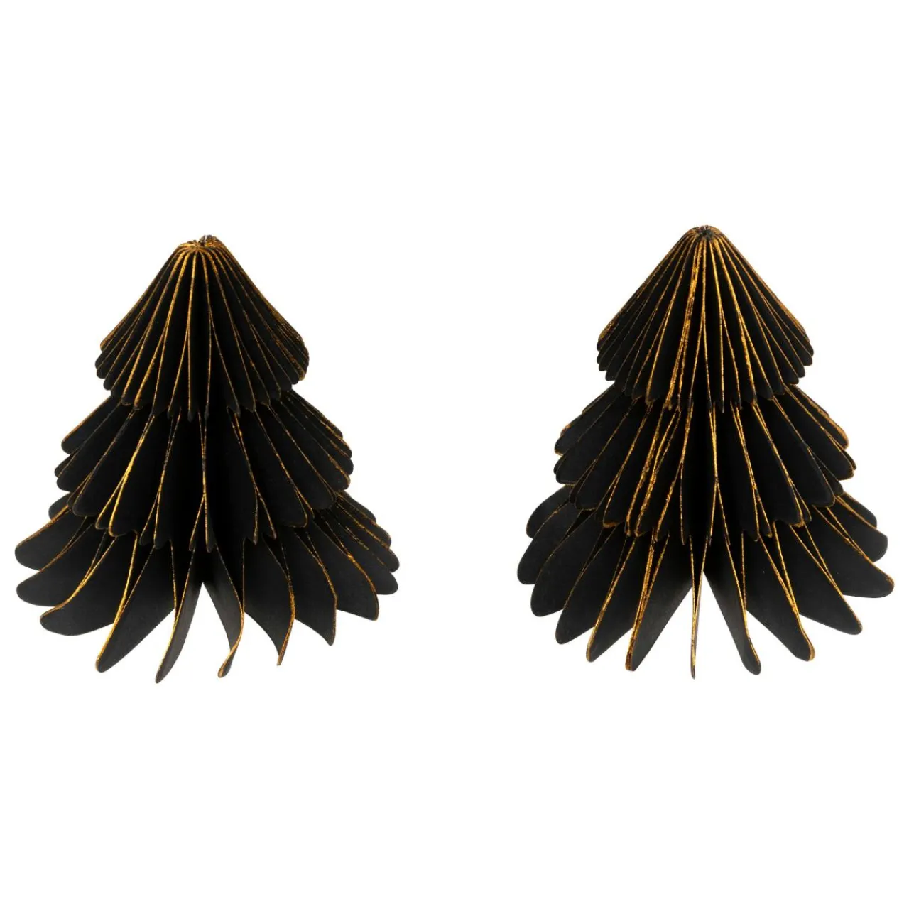 Déco De Table|JJA Lot de 2 minis Sapins décoratifs (H6 cm) Papier magnétique Noir