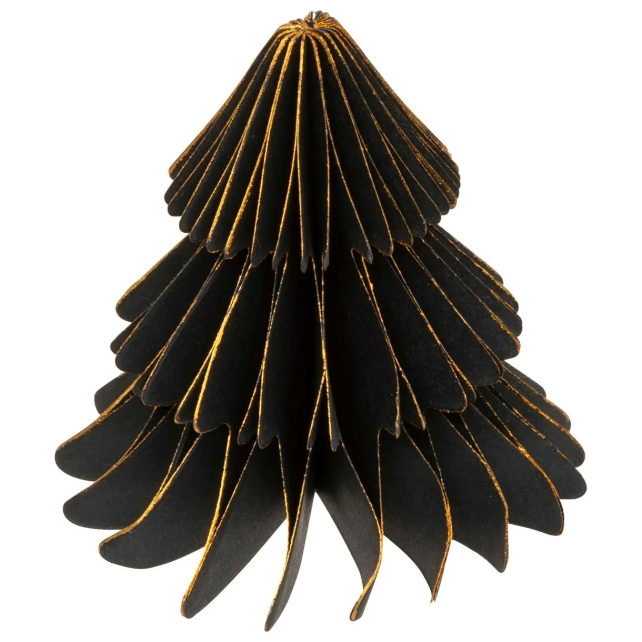 Déco De Table|JJA Lot de 2 minis Sapins décoratifs (H6 cm) Papier magnétique Noir