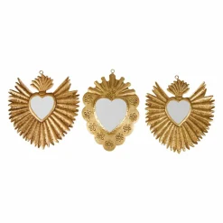 Miroir|OSTARIA Lot de 3 miroirs en métal (H20 cm) Exvoto Or