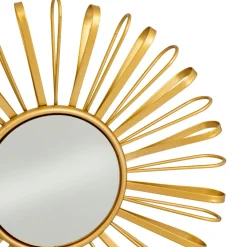 Miroir|Atmosphera, cru017dateur d'intu017drieur Lot de 3 miroirs muraux métal (D 24 cm) Warren Or