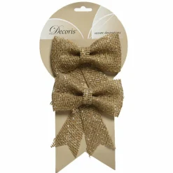 Décoration De Sapin|KAEMINGK Lot de 2 noeuds (H14 cm) Tresor jute Naturel