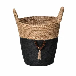 Panier Et Organisateur|Accessoire Salle De Bain|TENDANCE Lot de 3 paniers à linge (H45 cm) Jya Noir