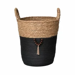 Panier Et Organisateur|Accessoire Salle De Bain|TENDANCE Lot de 3 paniers à linge (H45 cm) Jya Noir