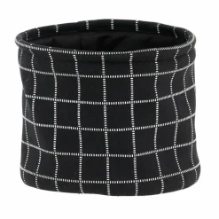 Panier Et Organisateur|Accessoire Salle De Bain|TENDANCE Lot de 3 paniers de rangement (H17 cm) Carreaux Noir