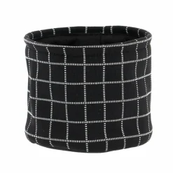 Panier Et Organisateur|Accessoire Salle De Bain|TENDANCE Lot de 3 paniers de rangement (H17 cm) Carreaux Noir