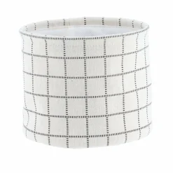 Panier Et Organisateur|Accessoire Salle De Bain|TENDANCE Lot de 3 paniers de rangement (H17 cm) Carreaux Blanc