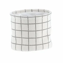 Panier Et Organisateur|Accessoire Salle De Bain|TENDANCE Lot de 3 paniers de rangement (H17 cm) Carreaux Blanc